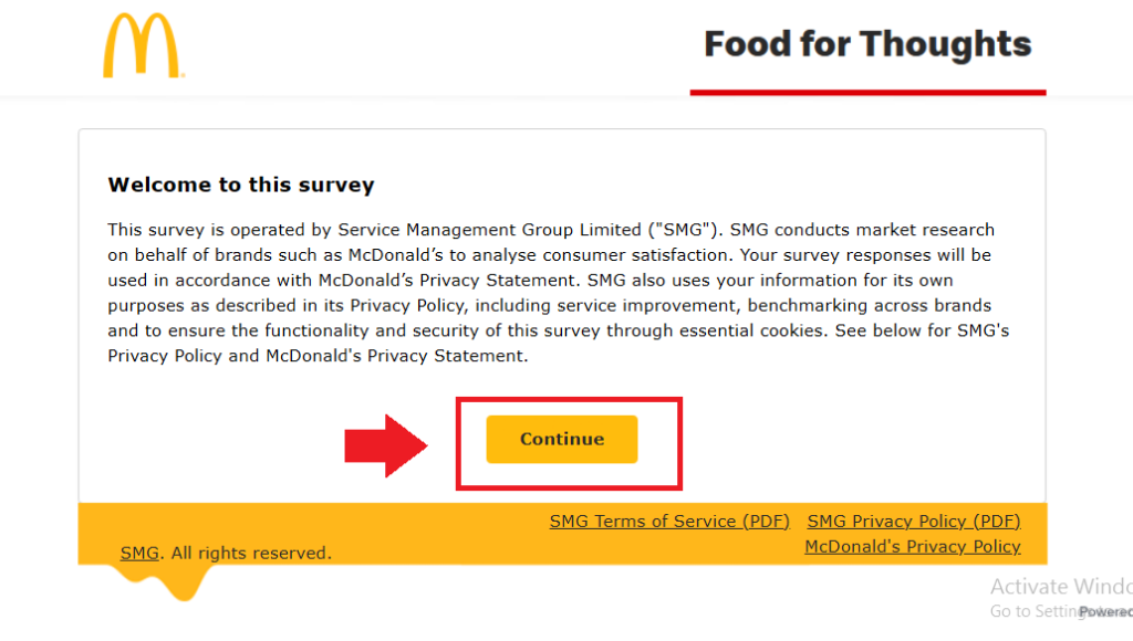 Participate The Survey At www.mcdfoodforthoughts.com